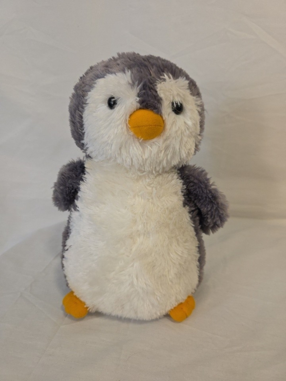 🐧 Aurora Destination Nation Penguin Plush 12" Grey White Soft Stuffed Animal 🐧
